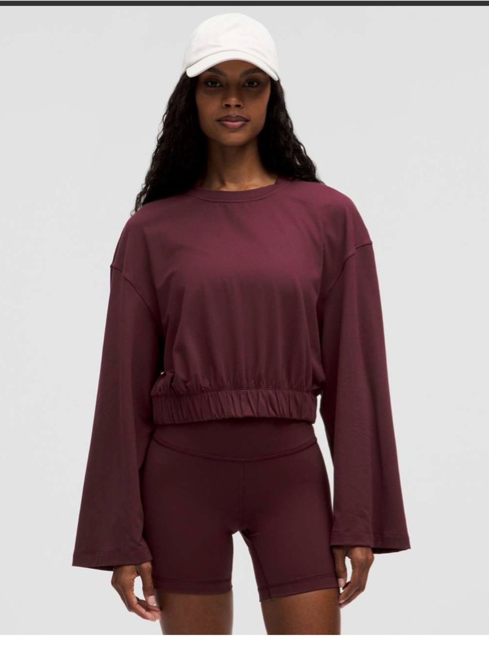 Lululemon Soft Jersey Relaxed Crewneck Pullover - Garnet - Size Small